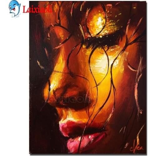5D DIY Diamond Painting girl face pattern Full Round Square drill abstract woman Art Diamond Embroidery Mosaic Decoration Home