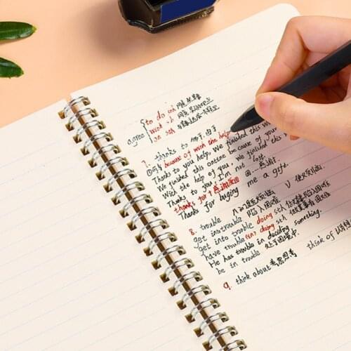 A5 Transparent Cover Spiral Notebook Portable Paper Enjoy Writing School Notebook School Supplies