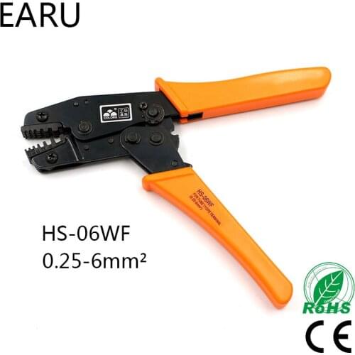 COLORS HS-06WF 0.25-6.0mm2 Plier Ratchet Terminal Spring Clamp Terminals Crimping Tool Crimping Pliers Hand tools 23-10 AWG