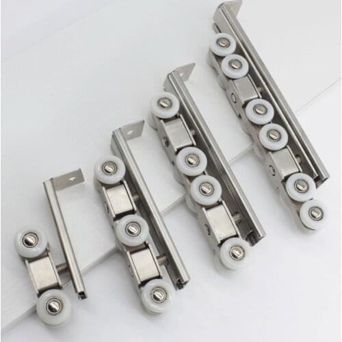 Stainless Steel Hardware Sliding Doors Pulley Hanger Roller Hanging Rail Wheels High Load-bearing Sliding Door Track Rail