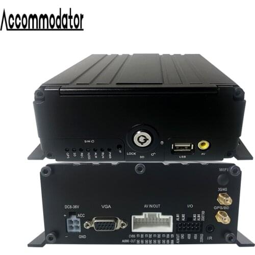 GPS 3G HDD SD Card Vehicle Car Trailer Truck Taxi School Bus 4 Channels AHD 1080P Mobile DVR
