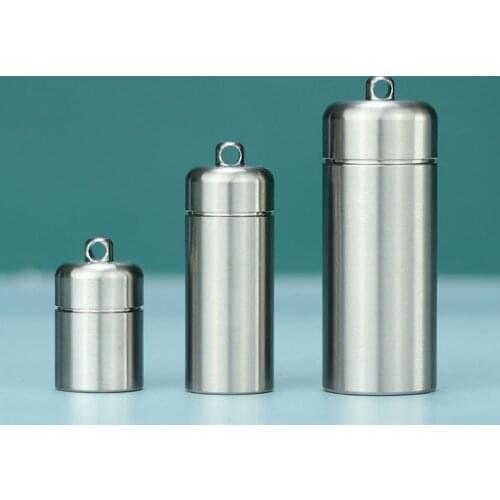 Outdoor Survival Tool Titanium Seal Bottle Waterproof Canister Titanium Pill Storage Bottle
