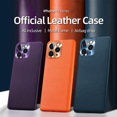 Leather Case For iPhone 11 Pro Max Case True Leather Case For iPhone 11 Pro Max Case Luxury Shockproof Cover