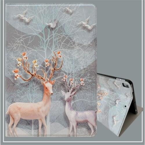 Chinese Beautiful Oil Painting Leather Cover for Ipad Mini 1 2 3 4 5 Common with Stand Sleep 7.9inch Tablet Case