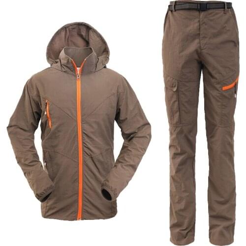 Summer Couples Outdoor Quick-drying Breathable Pants Jacket Sports Fitness Men Women Running Hiking Quick dry Jacket Pants