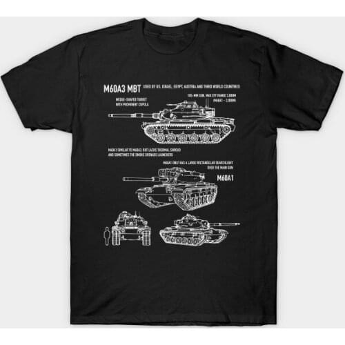 M60A3 Patton Tank Mens T Shirt US-Army Recognition Details of An M60A3 Main Battle Tank