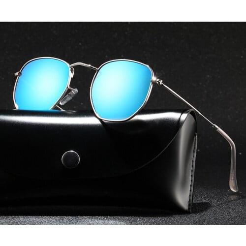 With Case New Arrived Polaroid Mirror Polarized Sunglasses Men Square Sport Sun Glasses Women UV Metal Hinge UV400 for Men Women