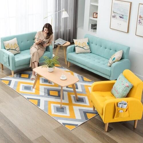 Modern Living Room Sofas Small Apartment Simple Double Triple Bedroom Apartment Sofa Chair Furniture CN(Origin)