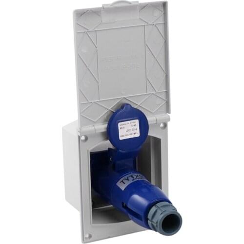 Motorhome Waterproof Main Power Connection Inlet Socket Embedded Connection Socket Plug Accessories