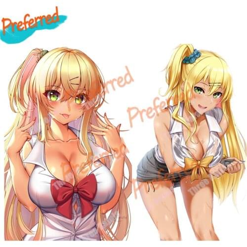 High Quality Okazaki Miku Gal Gohan Anime Stickers for Passats B5 Car Accessory Auto Decoration Decals Vinyl Material