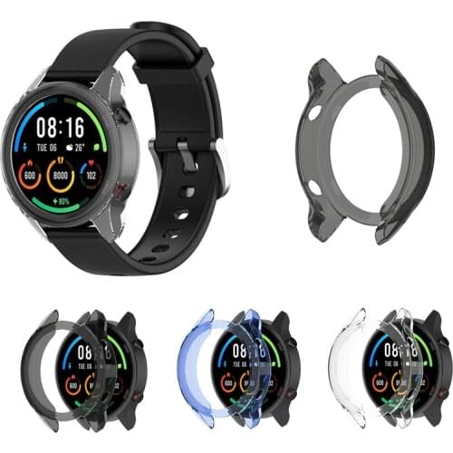 Protective Case For Xiaomi Mi Watch Color Case Soft TPU Anti-Scratch Bumper Full Shell Cover Lightweight For Xiaomi Color Watch
