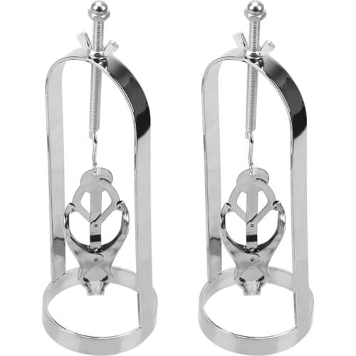 1 Pair Adjustable Torture Play Clamps Metal Nipple Clips Breast Massage Nipple Stimulator Bondage Restraint Fetish Sex Toy