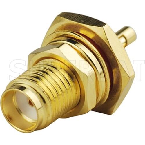 Superbat 10pcs SMA Jack RF Connector Bulkhead O-ring Cable Mount for 1.13mm,1.37mm Cable