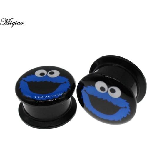 Miqiao 2pcs Fashion anime expression acrylic double flared ear flared body exquisite piercing jewelry