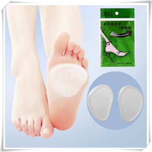 2pcs/pair feet care women high stiletto heel protector Transparent silicone insole relieve pain high heels protector #998