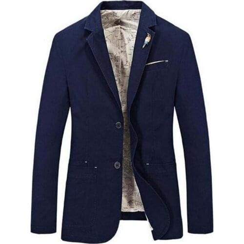 2019 New Style fashion men casual Blazer mens cotton suit Jacket Mens classic blazer for male S-4XL
