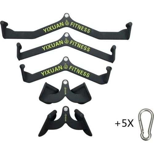 5Pcs Set Home Gym Fitness Accessories For Muscle Building Strength Training Cable Machine Equipment Crossfit Rowing Attachments