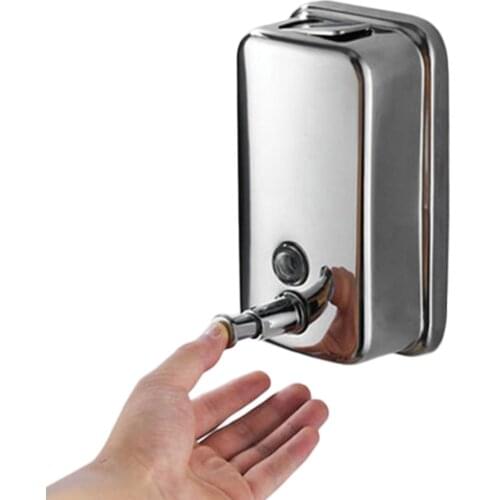 500/1000ML Stainless Steel Soap Pump Wall Mounted Shampoo Box Liquid Dispenser KItchen Bathroom Soap Dispenser Hareware Sets