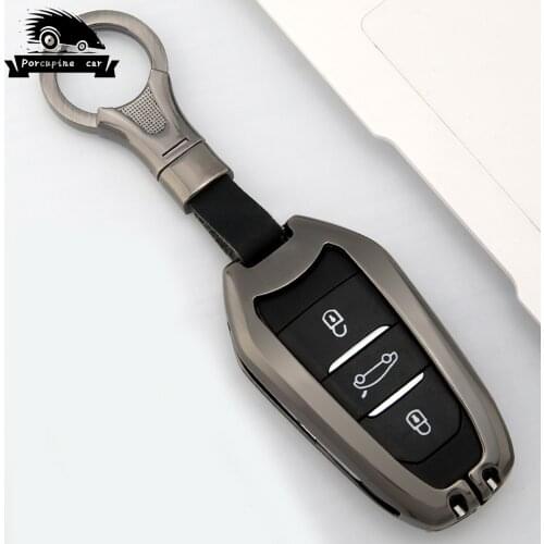 Zinc alloy Car key case Smart Remote Key cover shell fit for Peugeot 301 308 408 508 2008 3008 4008 5008 Citroen C4 C4L C6 C3-XR