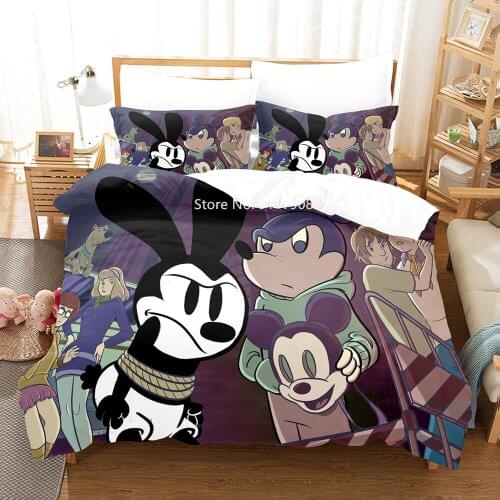 Home Textile Disney Mickey Mouse and Donald Duck Design Down Jacket Quilts Pillowcases Bedroom Decoration for Boys and Girls