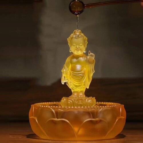 High end lucky Buddha figure HOME SHOP Propitious FENG SHUI birthday Sakyamuni Prince TAI ZI FO buddha statue