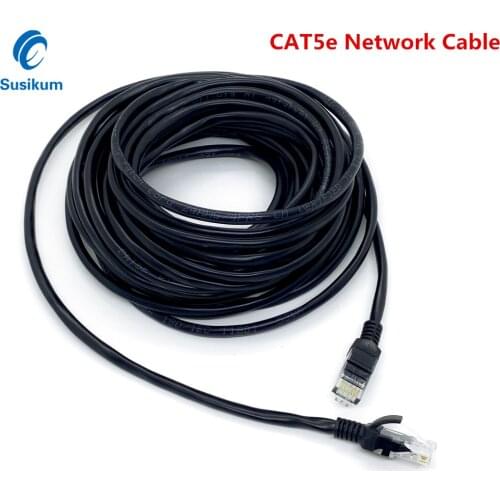 Ethernet Cable Waterproof Outdoor Cat5e RJ45 Network LAN Cable Patch Cord 5m/10m/15m/20m/30m For Computer Router Laptop