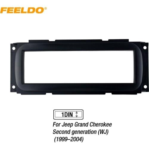 FEELDO 1DIN Car Refitting Stereo Frame Fascia Dash Panel Installation Kits For Jeep Grand Cherokee 99-04/Chrysler/Dodge/Plymouth