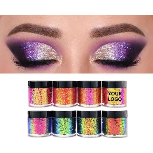 Private Label Glitter Eyeshadow Cream High Pigment Single Chameleon Eyeshadow Gel Makeup Eye Shadow Pigments Custom Logo