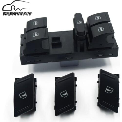 For SKODA Octavia MK2 II 1Z Yeti 2003 - 2014 Right Driver Master Single Electric Power Window Switch Button 1Z0959858B 4PCS/SET
