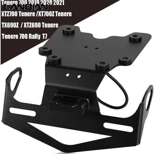 For Yamaha Tenere 700 T7 2019 2020 2021 License Number Plate Frame Holder Bracket XTZ700 Tenere XT700Z Tenere 700 Rally TX690Z