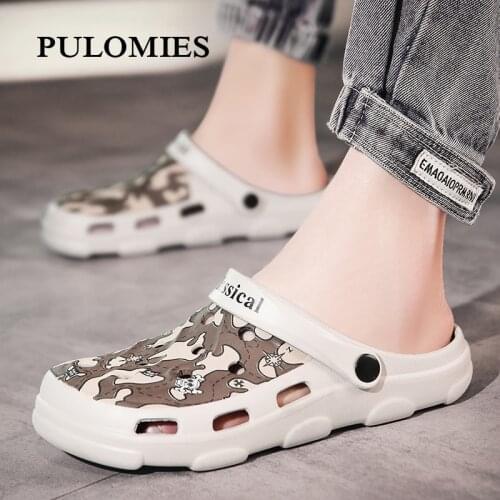Summer Men Slippers Clogs Quick Dry Casual Soft Garden Shoes Beach Slippers Fashion Outdoor Slipper Flip Flops Sandals For Men