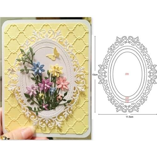 Metal Cutting Dies new mirror frame background die template for DIY Scrapbooking Album Decor Embossing Paper Card Crafts Die Cut