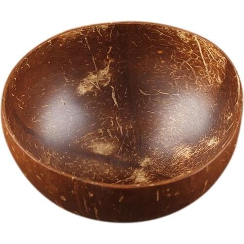 Natural Coconut Bowl Eco-friendly Soup Salad Noodle Rice Bowl Wooden Fruit Container Handicraft Kitchenware