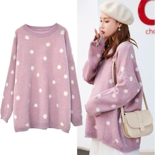 Autumn And Winter New Maternity Clothes 2020 Pregnant Women Sweater Casual Fashion Dot Plus Size Sweater Pregnancy Clothes