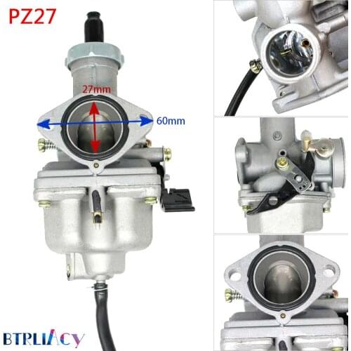 New Durable PZ27 Carburetor 27mm Cable Choke Carburetor Fit For 125 150 200 250 300 cc ATV Quad Go Karts Dirt Bikes