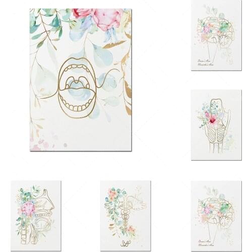 Office decoration, speech pathologist, speech therapist, speech therapy prints, graduation gift, larynx, flower anatomy