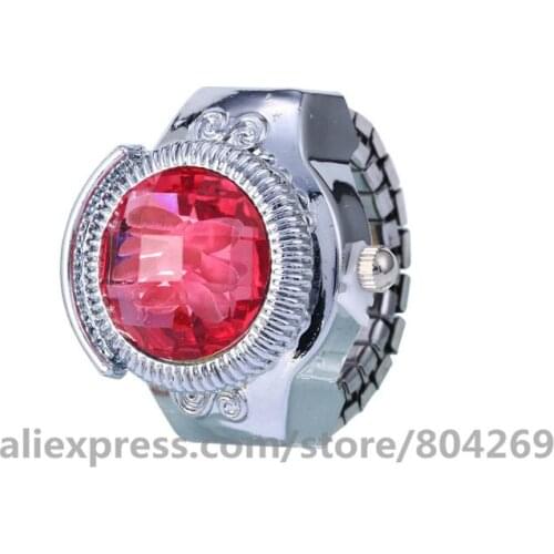 Wholesale Womens Fashion Big Rhinestone Ring Watch Round Quartz Watch Ring For Women Watches Round Jewelry Watch Jzb011