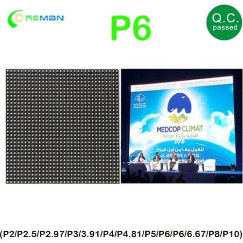 P6 RGB panel HD screen 64x32 dot matrix indoor SMD led module 192x96mm Full Color LED Wall