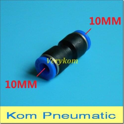 Pneumatic 10mm To 10mm Tube Pipe Hose Plastic Straight Union One Touch Push In Air Fitting Joint Coupler PU-10 Free Shipping