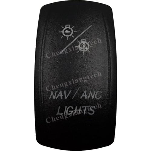 Car Boat Truck Backlit Swtich Cap- Laser Engraving -NAV/ANC LIGHTS-for Led Carling Arb Narva 4x4 RV Rocker Switch, Cover Only