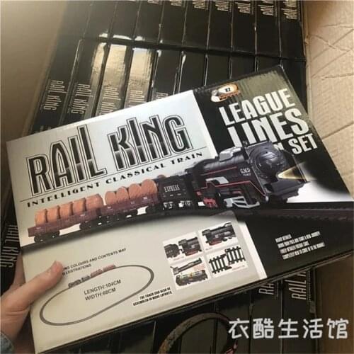 1:87 Train High simulation Classic Electric Track Vihcle Railway Motorized Car Set Model Kids Toys for Children