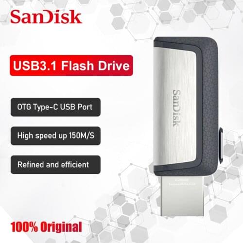 Sandisk Pen Drive SDDDC2 Extreme high speed Type-C USB3.1 Dual OTG USB Flash Drive 256GB 128GB 64GB 16GB 130M/S PenDrive 32GB