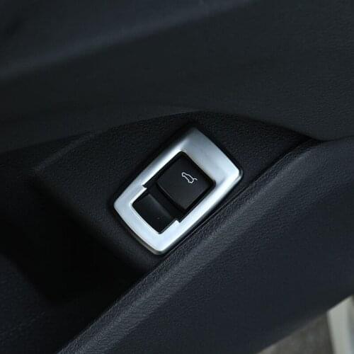SBTMY 1pcs Interior Car Rear Trunk Switch Button Trim Cover For BMW X1 F48 2016 2017 car styling