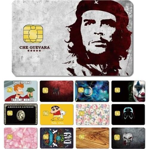 Magic Shark Bear Flower Skull Cartoon Sticker One Side Tape Skin Case Cover for Small Big Chip Credit Card