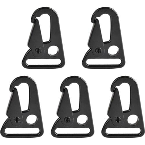 5Pcs Metal Carabiner Clips Spring Snap Hooks for Paracord Sling Outdoors Bag Backpack 1.2 x 1.8 inch