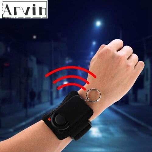 Women Security Alarm 120dB Personal Security Alarm Anti-Wolf Device Protection Alarm Armband Ring with LED Girls Personal Alarm