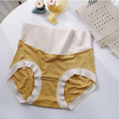 High-Rise Waffle soft Seamless Panties women crotch 100% cotton abdomen bodybuilding underwear Panties women N763