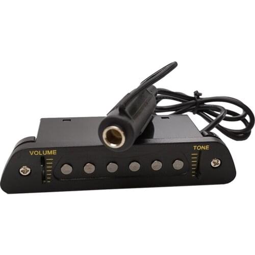 Guitar Sound Hole Pickups Non-Opening, Adjustable Volume, Pickups with EQ Equalizer, Musical Instrument Accessories