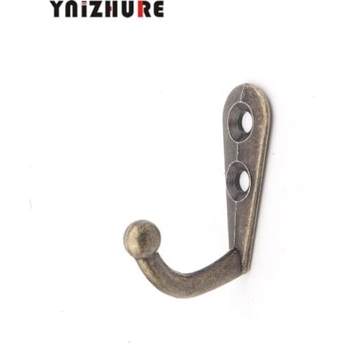 12*30mm,20Pcs Vintage Alloy Wall Hooks,Clothes Hat Bathroom Apartments Hook With 2 Holes,Black Color,Furniture Hardware