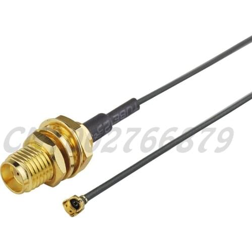 20cm RF SMA Jack female bulkhead Straight to IPX / u.fl Jack Right Angle Pigtail Jumper cable 1.13mm